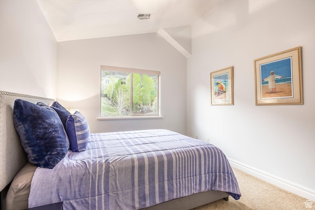 1263 E Wild Maple Ct, Draper, UT 84020 - bedroom featuring baseboards, vaulted ceiling, and carpet