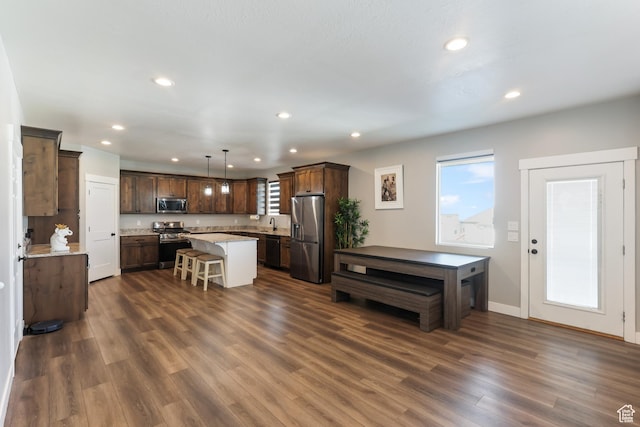 1167 N 150 E Unit 53, Nephi, UT 84648 - kitchen featuring stainless steel appliances, recessed lighting, a wealth of natural light, and dark wood-type flooring