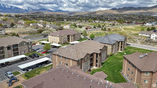 3569 E Rock Creek Rd Unit G2, Eagle Mountain, UT 84005 - drone / aerial view with a residential view and a mountain view