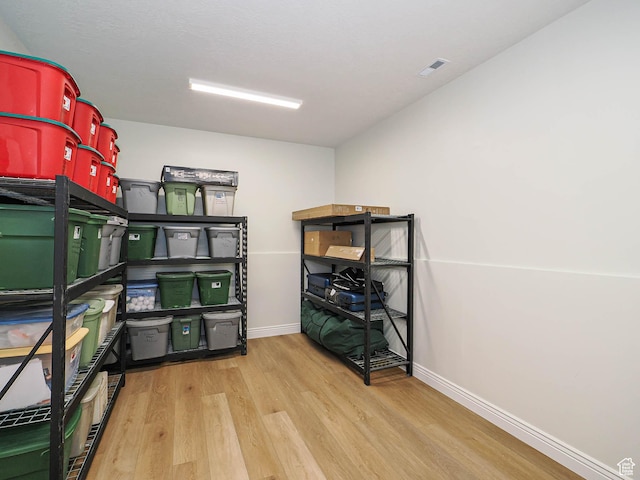 storage area featuring visible vents
