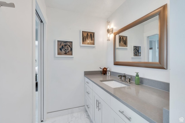 654 N 200 E, American Fork, UT 84003 - bathroom featuring vanity and marble finish floor