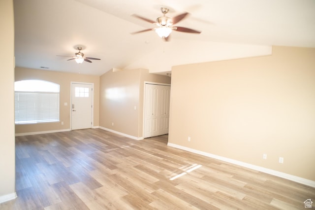 1409 S 30 E, Payson, UT 84651 - interior space featuring light wood-type flooring, a ceiling fan, and baseboards