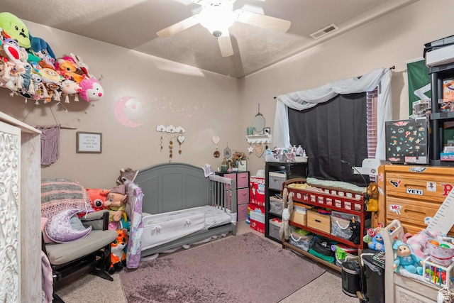 502 N 2480 W, Hurricane, UT 84737 - carpeted bedroom with a ceiling fan and visible vents