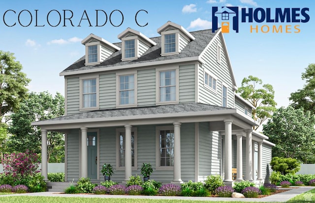 view of front of house featuring covered porch