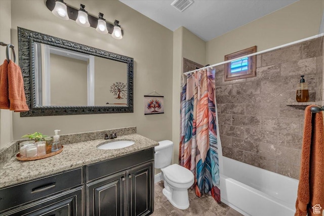 305 E 350 N, Ivins, UT 84738 - full bath featuring visible vents, shower / tub combo, toilet, and vanity