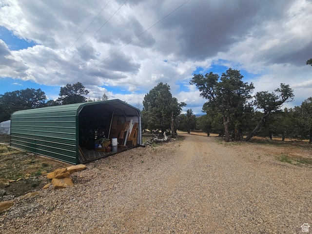 33383 W 8000 S, Duchesne, UT 84021 - view of outdoor structure featuring a detached carport and dirt driveway