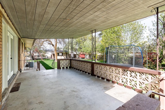 163 E 350 S, Logan, UT 84321 - view of patio with a trampoline and visible vents