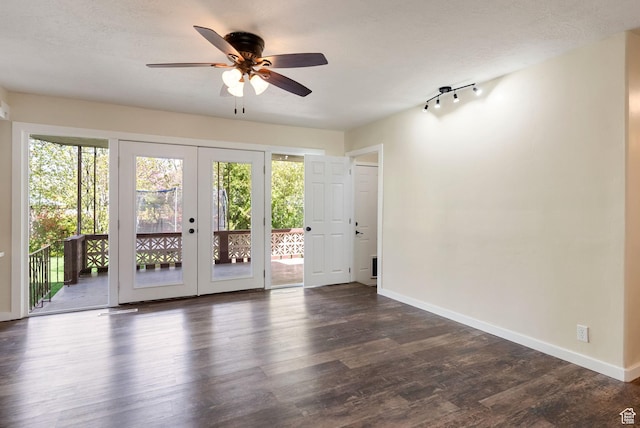 163 E 350 S, Logan, UT 84321 - interior space with french doors, a ceiling fan, and baseboards