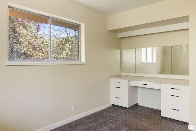 163 E 350 S, Logan, UT 84321 - unfurnished office featuring baseboards, dark colored carpet, and built in desk