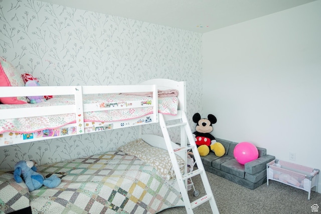1809 S 1280 W, Logan, UT 84321 - bedroom with carpet flooring and wallpapered walls