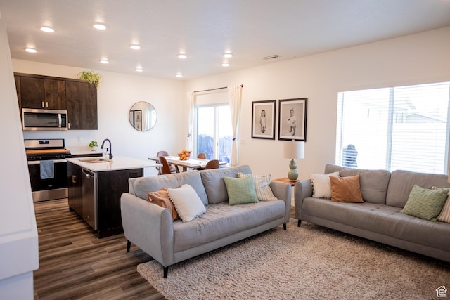 1809 S 1280 W, Logan, UT 84321 - living room with recessed lighting and dark wood finished floors