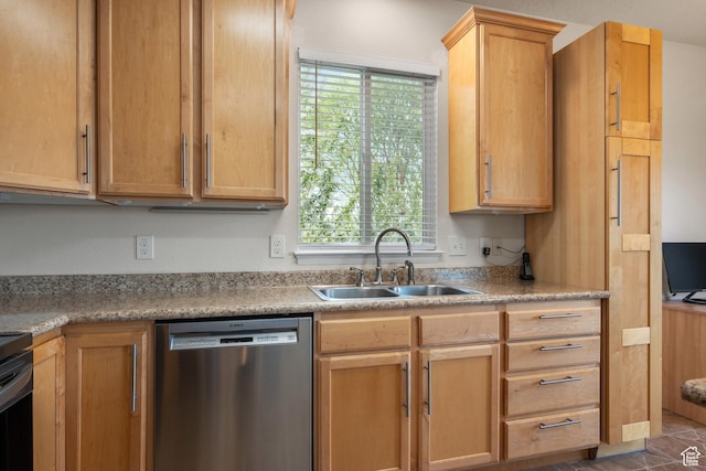 7673 N Red Oak E, Eagle Mountain, UT 84005 - kitchen with stainless steel dishwasher, a sink, and light countertops