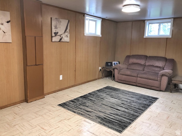553 S 200 W, Brigham City, UT 84302 - living area featuring a healthy amount of sunlight and wood walls