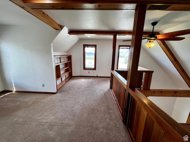 1752 Cedar View Rd, Soda Springs, ID 83276 - bonus room featuring carpet, ceiling fan, baseboards, and built in shelves