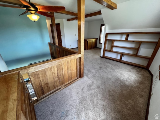 1752 Cedar View Rd, Soda Springs, ID 83276 - bonus room with carpet flooring, beam ceiling, and ceiling fan
