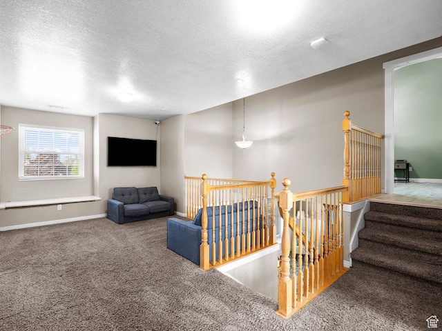 1415 S Bridgeview Dr W, Layton, UT 84041 - interior space with baseboards, carpet, and a textured ceiling