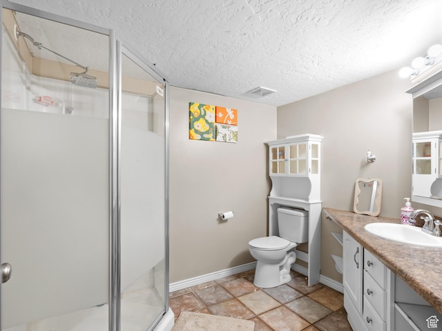 1415 S Bridgeview Dr W, Layton, UT 84041 - full bath featuring vanity, a stall shower, a textured ceiling, and visible vents