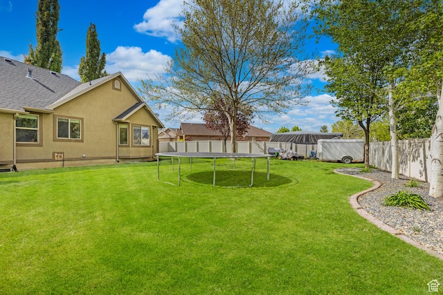 454 N 3550 W, Layton, UT 84041 - fenced backyard featuring a trampoline