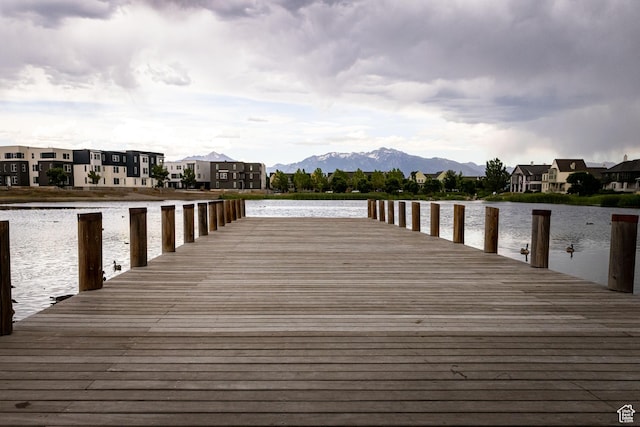 10627 S Lake Terrace Ave S, South Jordan, UT 84009 - dock featuring a water and mountain view and a residential view