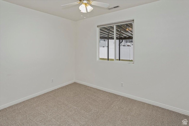 5448 S 4025 W, Roy, UT 84067 - spare room with baseboards, carpet, a ceiling fan, and visible vents