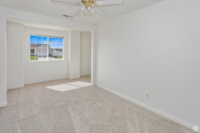 5448 S 4025 W, Roy, UT 84067 - carpeted spare room featuring visible vents, a ceiling fan, and baseboards