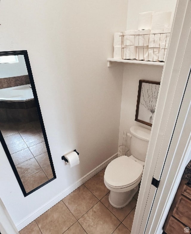 35 E 400 N, Moroni, UT 84646 - bathroom featuring tile patterned floors, baseboards, and toilet