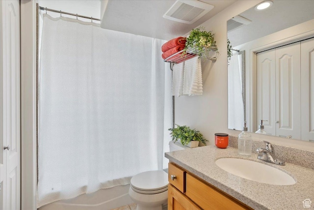 3072 S 1065 W, Syracuse, UT 84075 - bathroom featuring vanity, toilet, and shower / bathtub combination with curtain