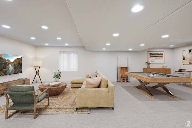 3072 S 1065 W, Syracuse, UT 84075 - rec room with recessed lighting, billiards table, and light colored carpet