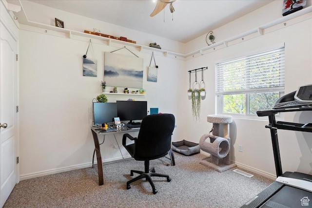3072 S 1065 W, Syracuse, UT 84075 - office featuring carpet floors, baseboards, and a ceiling fan