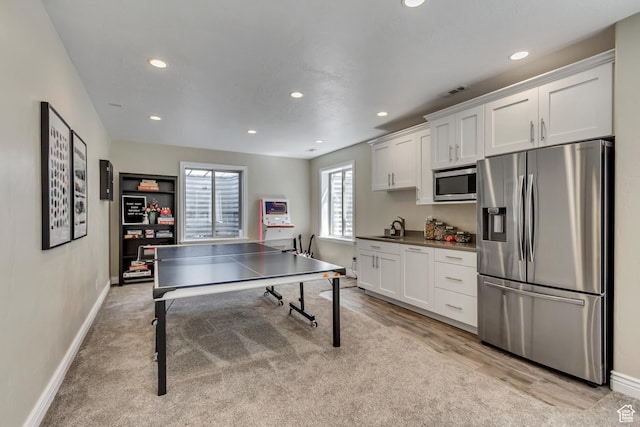 3381 W Slate View Dr, South Jordan, UT 84095 - game room featuring a sink, baseboards, and recessed lighting