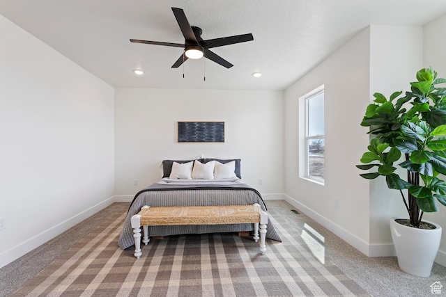 3238 S 4950 W, West Haven, UT 84401 - bedroom with carpet floors, a ceiling fan, baseboards, and recessed lighting