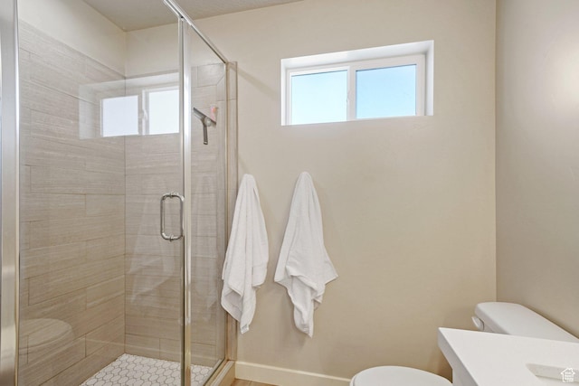 825 S 1710 E, Spanish Fork, UT 84660 - bathroom featuring vanity, toilet, and a shower stall