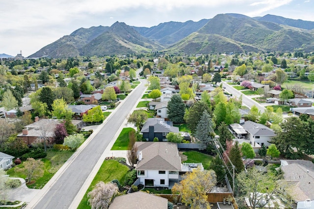 2568 E Sherwood Dr, Salt Lake City, UT 84108 - birds eye view of property with a mountain view and a residential view