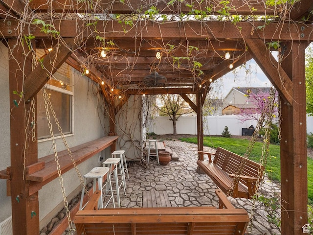 1286 W Glenbarr, Springville, UT 84663 - view of patio / terrace featuring fence and a deck