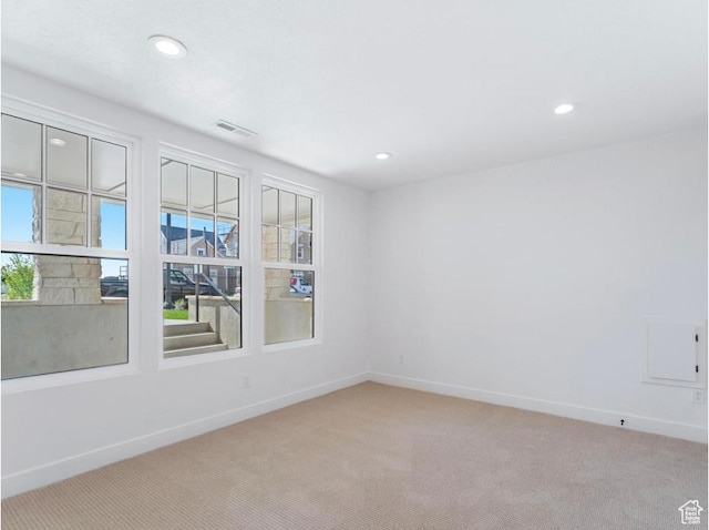 11436 S Watercourse Rd Unit 110, South Jordan, UT 84009 - carpeted empty room featuring recessed lighting, baseboards, and visible vents