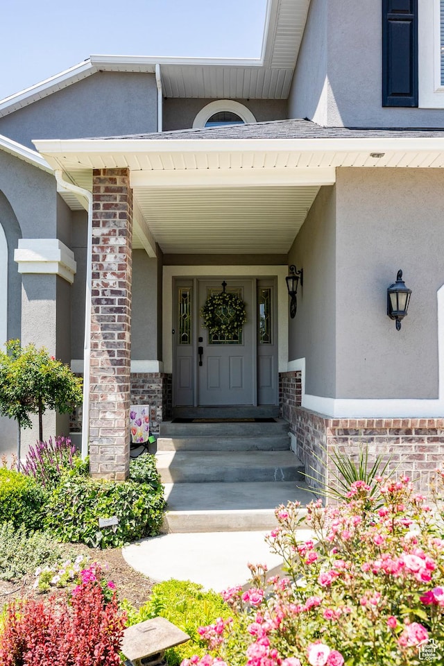 10944 S Surrey Meadow Cv, South Jordan, UT 84095 - entrance to property featuring stucco siding and brick siding