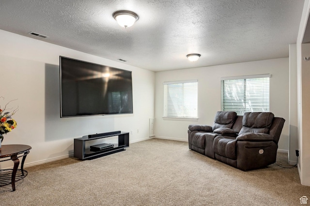 10944 S Surrey Meadow Cv, South Jordan, UT 84095 - carpeted living area with a textured ceiling and baseboards