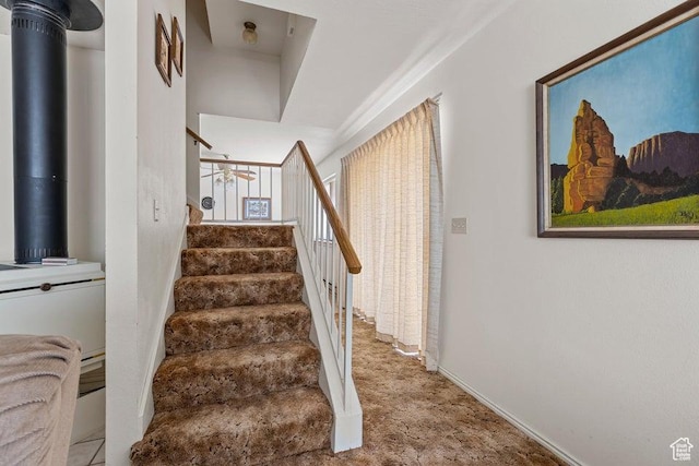 375 Hillcrest, Central, UT 84722 - stairway with carpet floors and baseboards
