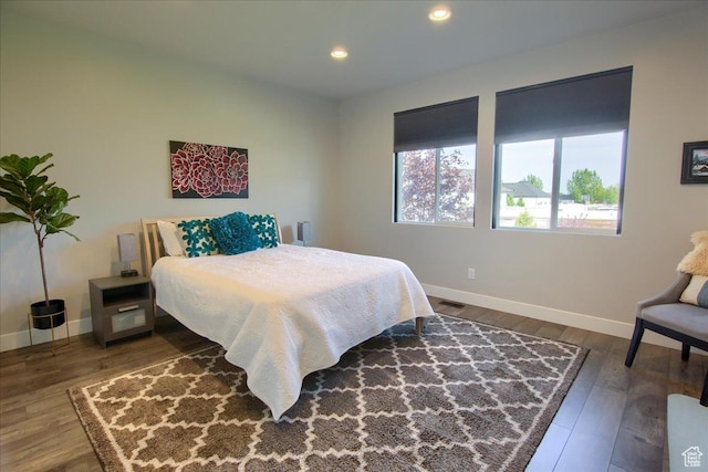 3159 N 1100 W, Pleasant View, UT 84414 - bedroom featuring baseboards, recessed lighting, wood finished floors, and visible vents