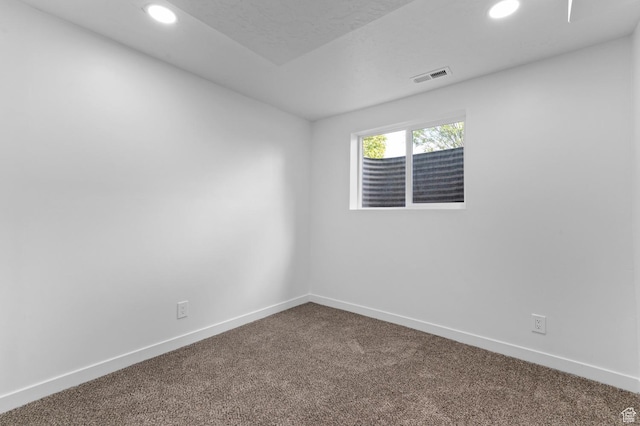 8671 S 3780 W, West Jordan, UT 84088 - empty room featuring recessed lighting, baseboards, visible vents, and dark carpet