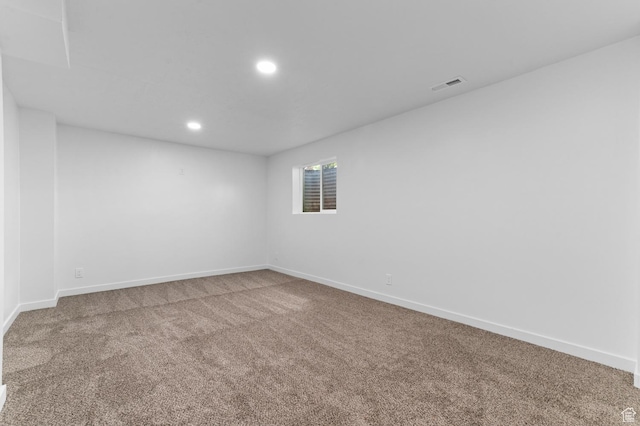 8671 S 3780 W, West Jordan, UT 84088 - carpeted spare room with baseboards, recessed lighting, and visible vents