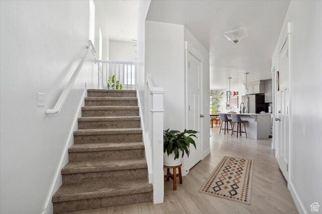 4101 W 1850 N, Lehi, UT 84043 - stairs featuring baseboards and wood finished floors