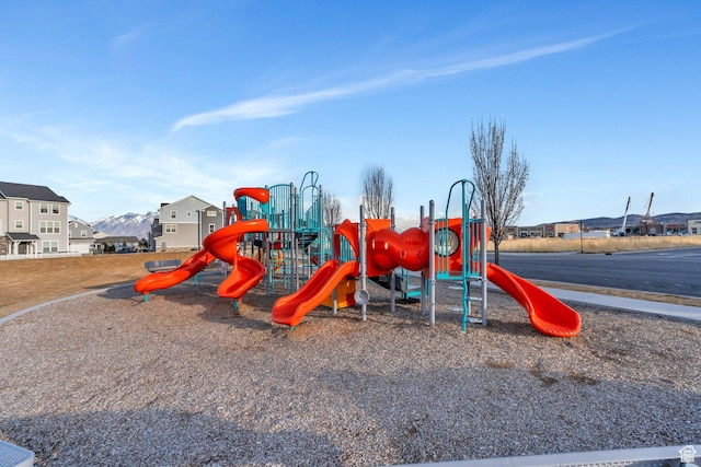 view of community jungle gym