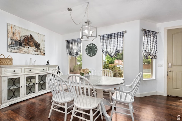 78 W Jolley Cir, Washington, UT 84780 - dining space with an inviting chandelier, dark wood-style flooring, and baseboards