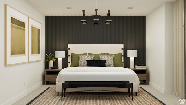 207 N Madison Ave E Unit 124, Santaquin, UT 84655 - carpeted bedroom with baseboards and an accent wall