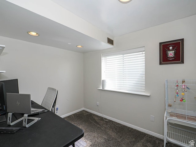 2777 W 1100 N, Layton, UT 84041 - home office featuring baseboards, carpet flooring, recessed lighting, and visible vents