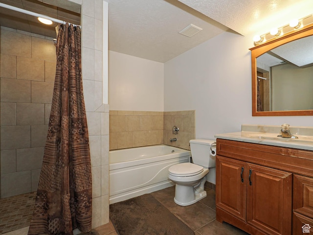 2777 W 1100 N, Layton, UT 84041 - full bathroom with a tub, toilet, tile patterned floors, and a tile shower