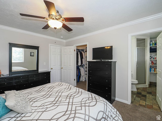 2777 W 1100 N, Layton, UT 84041 - bedroom featuring a closet, crown molding, carpet floors, baseboards, and a walk in closet