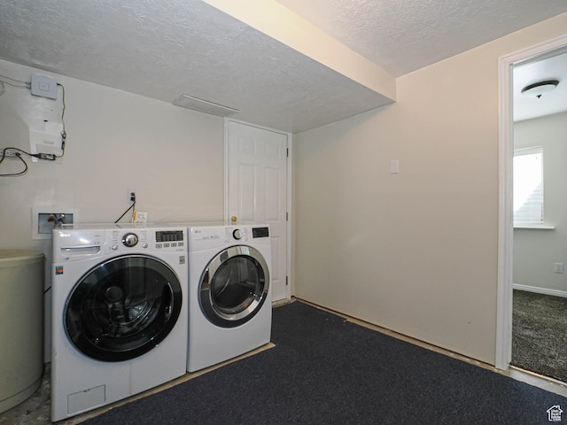 2777 W 1100 N, Layton, UT 84041 - laundry room with a textured ceiling, laundry area, and separate washer and dryer
