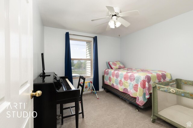970 N 500 E, Pleasant Grove, UT 84062 - carpeted bedroom featuring baseboards and ceiling fan